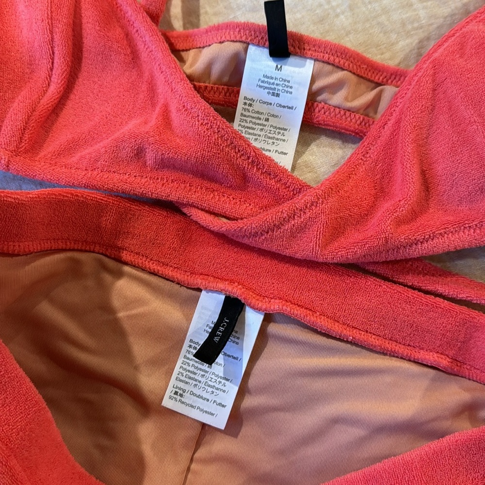 NWOT J. Crew terrycloth high waisted bikini - Picture 4 of 5